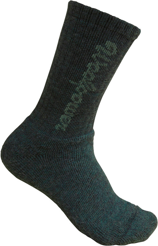 [3424] Kids Socks Classic Logo 400 (Forest Green, 22/24)